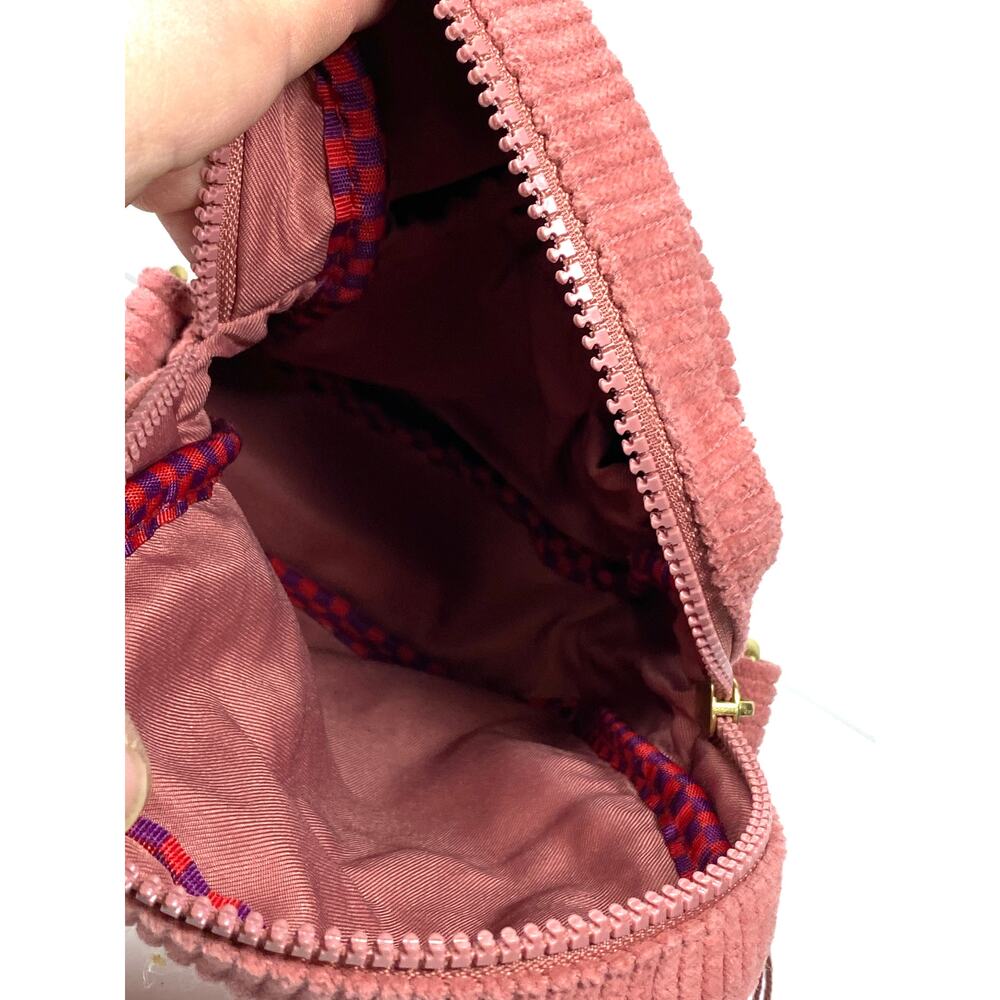 Rowing Blazers for Target Pink Corduroy Crossbody Zipper Bag Missing Strap NWT - Picture 4 of 9